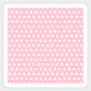 seamless pink and white floral Sticker